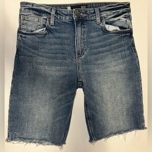 KUT from the Kloth Sophie High-Rise Raw Hem 10 inch Bermuda Shorts Womens Size 6